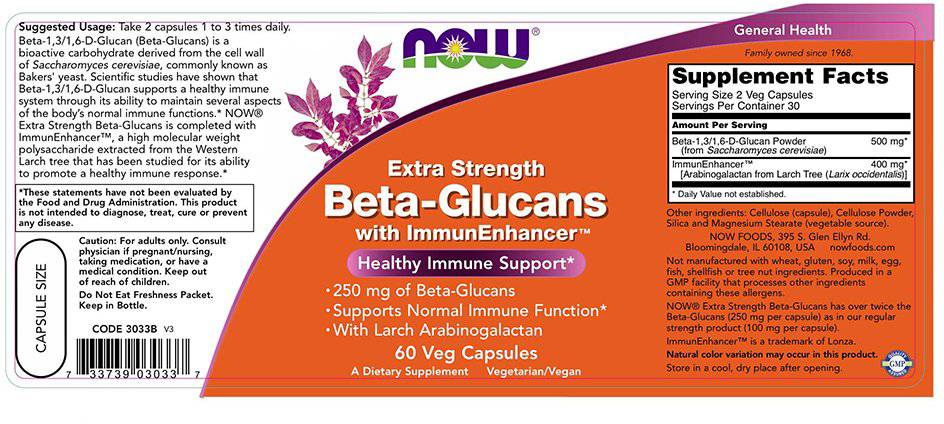 Beta 1,3/1,6 Glucan 250 mg - 60 capsules