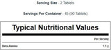 Beta -Lanine aminozuur 90 tabletten