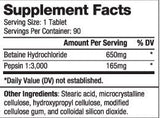 Betaine HCL 650 mg / 90 zakładek