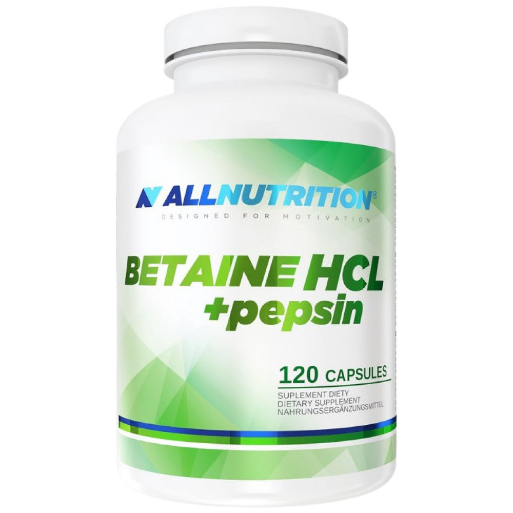 Betaine Hcl 650 mg + Pepsin - 120 capsules