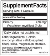 Bilberry Fruit 470 mg - 100 cápsulas