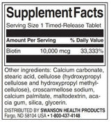 Biotin 10.000 mcg | Timed -Release - 60 tabletten