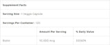 Biotin 10000 mcg - 120 capsules