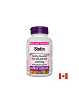 Biotin / Biotin, 2500 µg, 90 capsules Webber Naturals
