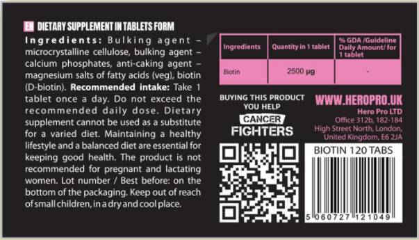 Biotin 2500 mcg 120 Tabletten