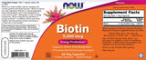 Biotin 5000 mcg - 60 capsules