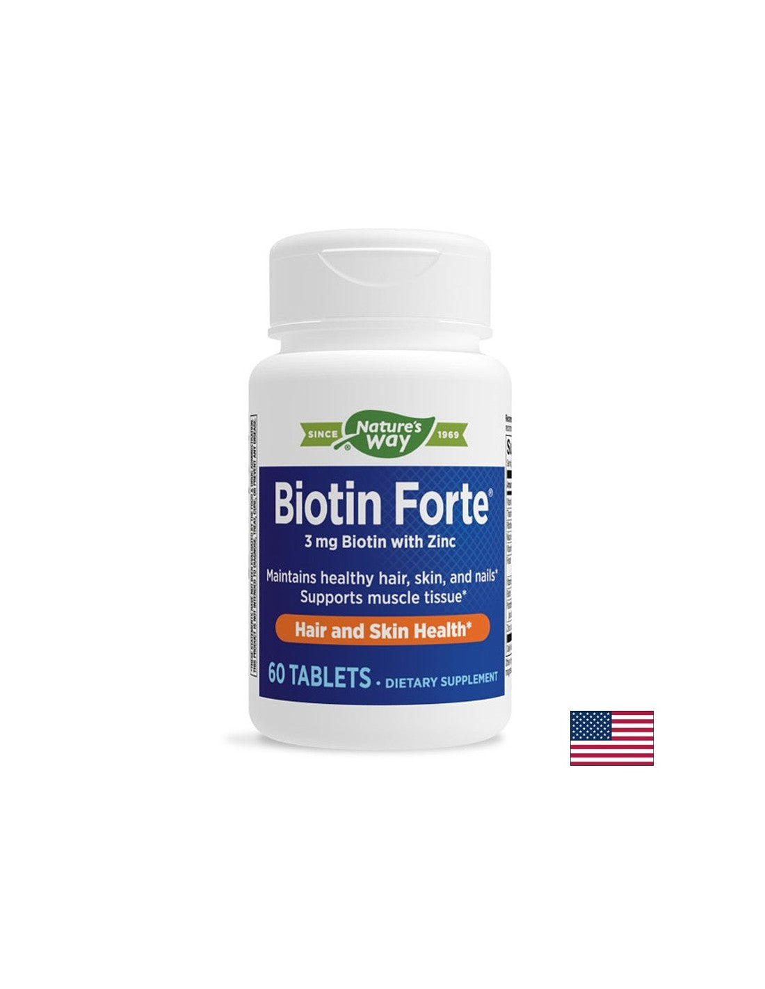 Biotin Forte® - Biotin Forte® met zink, 60 tabletten <tc>Nature’s Way</tc>