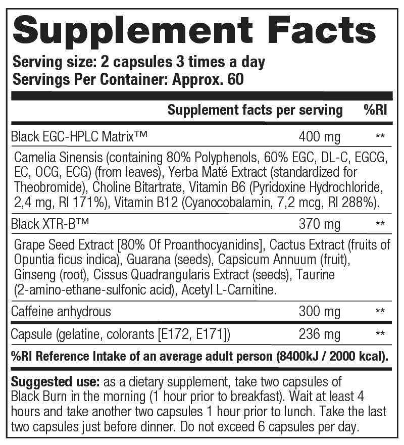 Black Burn - 120 cápsulas