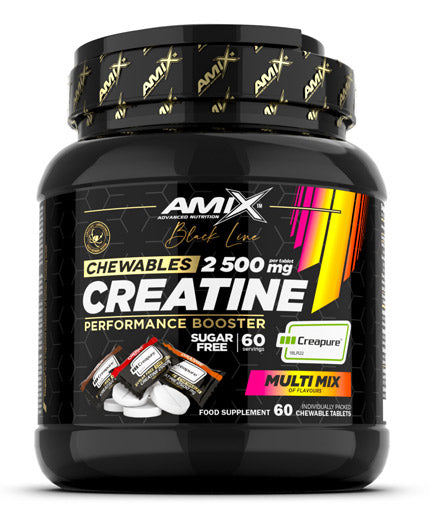 Kreatinový kreatin černá čára 2500 mg Zero Sugar/60 žvýkání