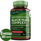 Black Maca Rootkomplex 5000mg / 180 Kapselen, 180 Deeg / nutravita