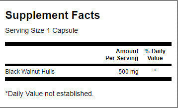 Hulls negros de nogal 500 mg - 60 cápsulas
