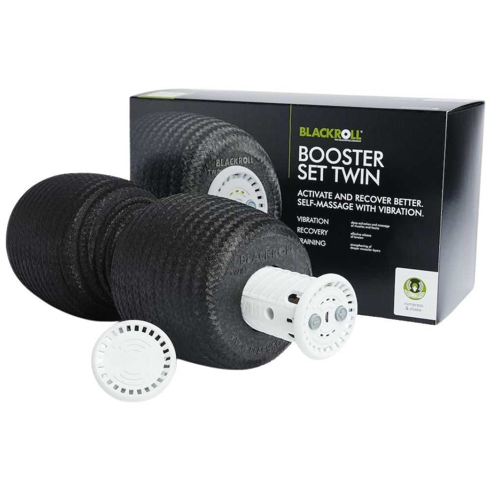 <tc>Blackroll</tc>® Booster Set Twin | Rodillo de espuma emparejado con masajeador