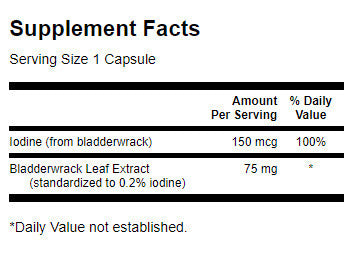 Bladderwrack léisst 75 mg - 60 Kapselen