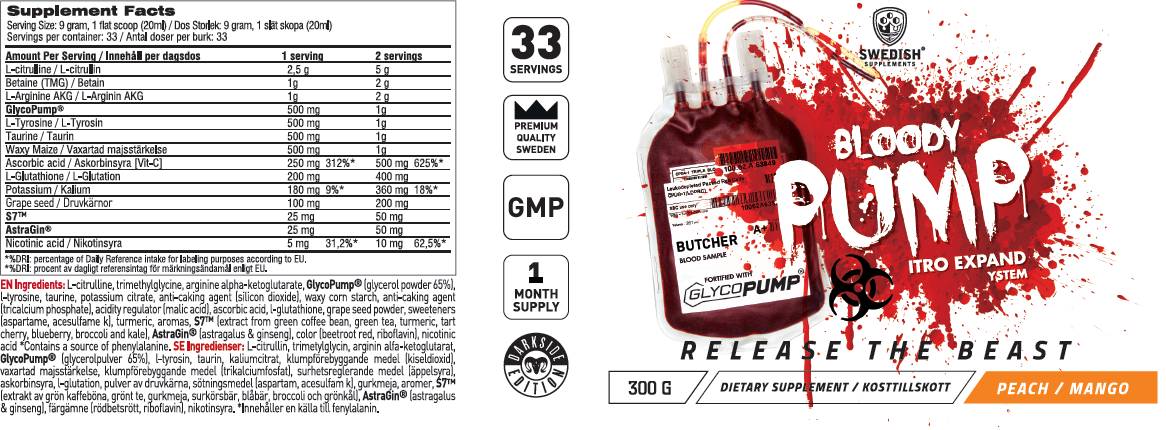 Bloody Pump / Stim-Free Nitro Expand System - 300 grams