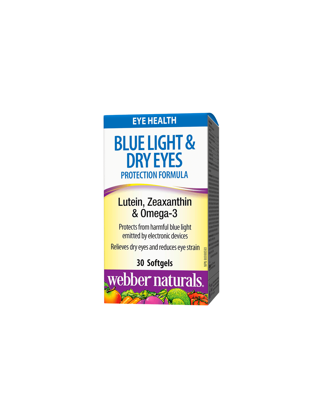 Blue Light & Dry Eyes Protection Formule / Formule ter ondersteuning van het gezichtsvermogen met luteïne, zeaxanthine en omega 3 x 30 softgelcapsules