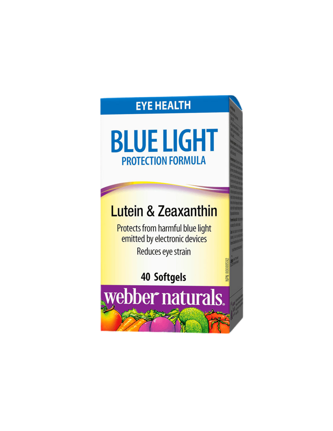 Fórmula de luteína y zeaxantina para una visión fuerte - Protección de luz azul - Protección de dispositivos digitales, 40 cápsulas Softgel