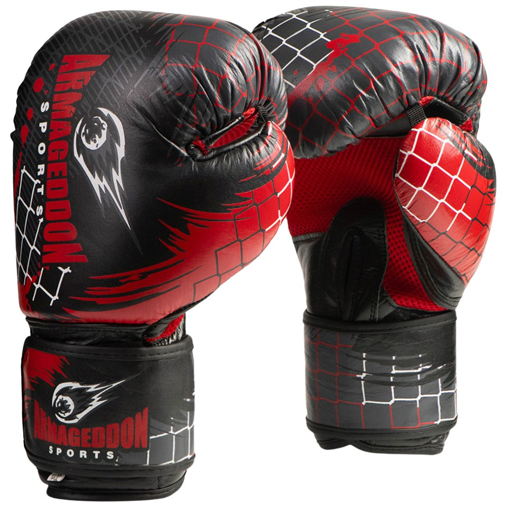 Boxing Gloves Genuine Leather - Black