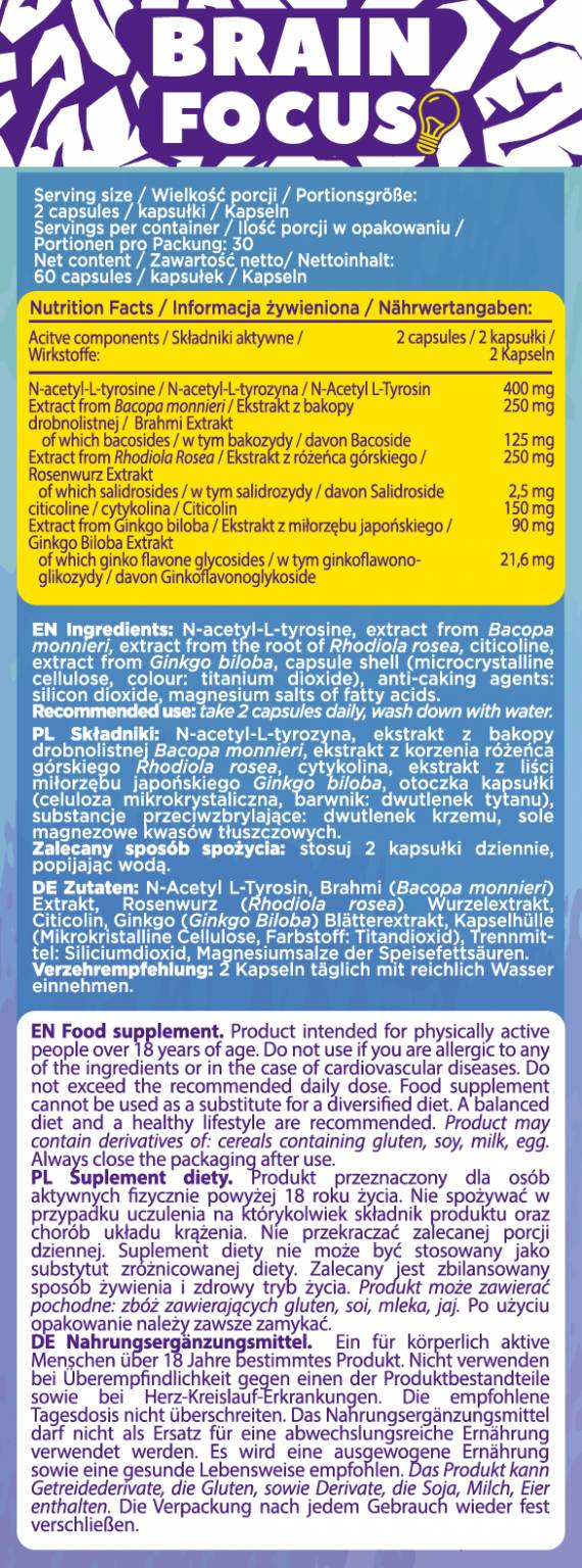 Brain Focus Adapto - 60 capsules