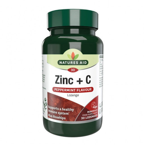 Zinc + Vitamin C (Zinc + Vitamin C) 30 lozenges NaturesAid