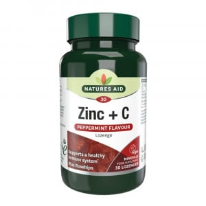 Zinc + Vitamin C (Zinc + Vitamin C) 30 lozenges NaturesAid