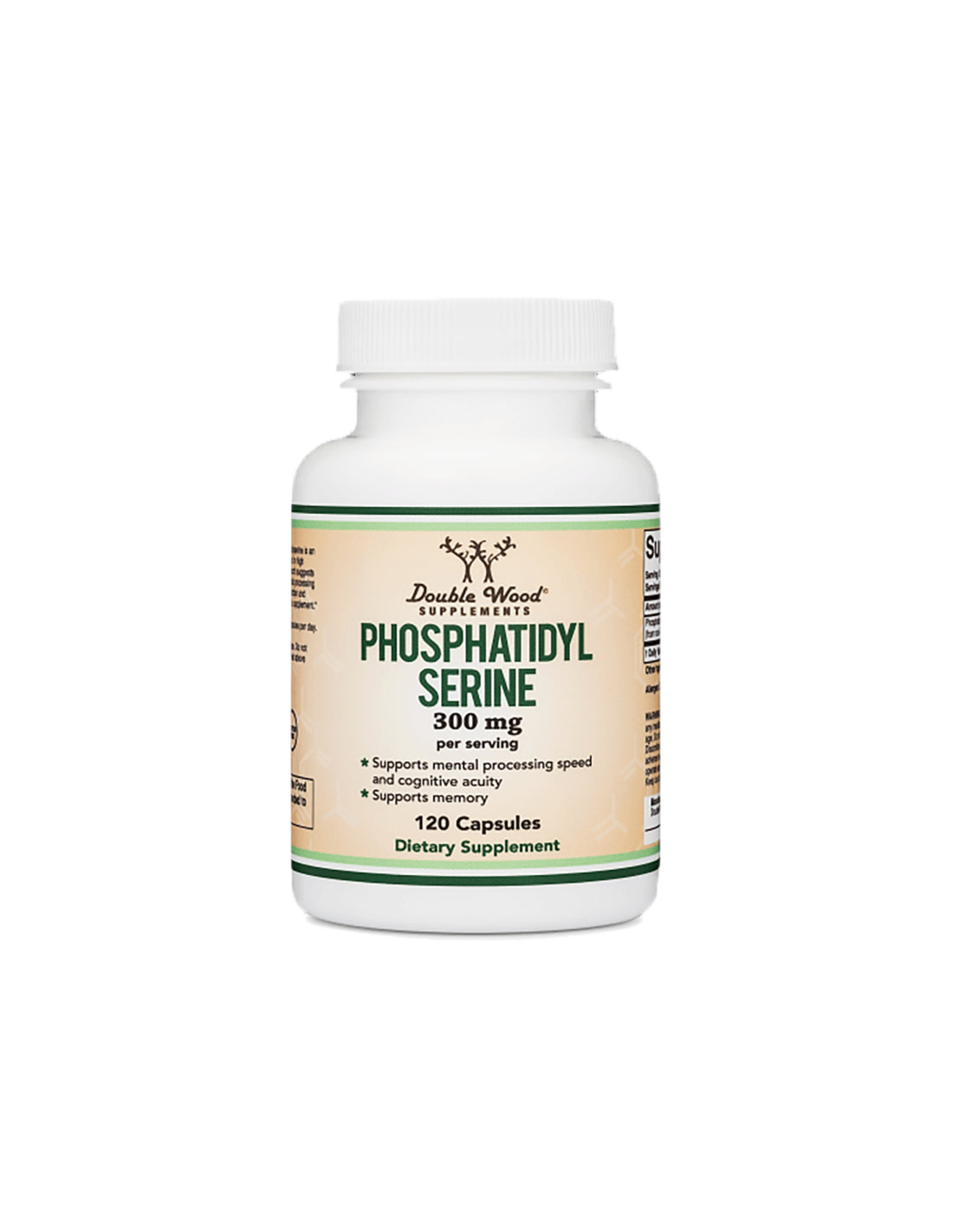 Phosphatidyl serine/ Фосфатидилсерин, 300 mg, 120 капсули Double Wood - Feel You