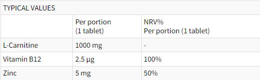 Carnitina extra 1000 mg - 80 tabletten
