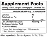 CLA 1000 mg 180 Cápsulas de gel