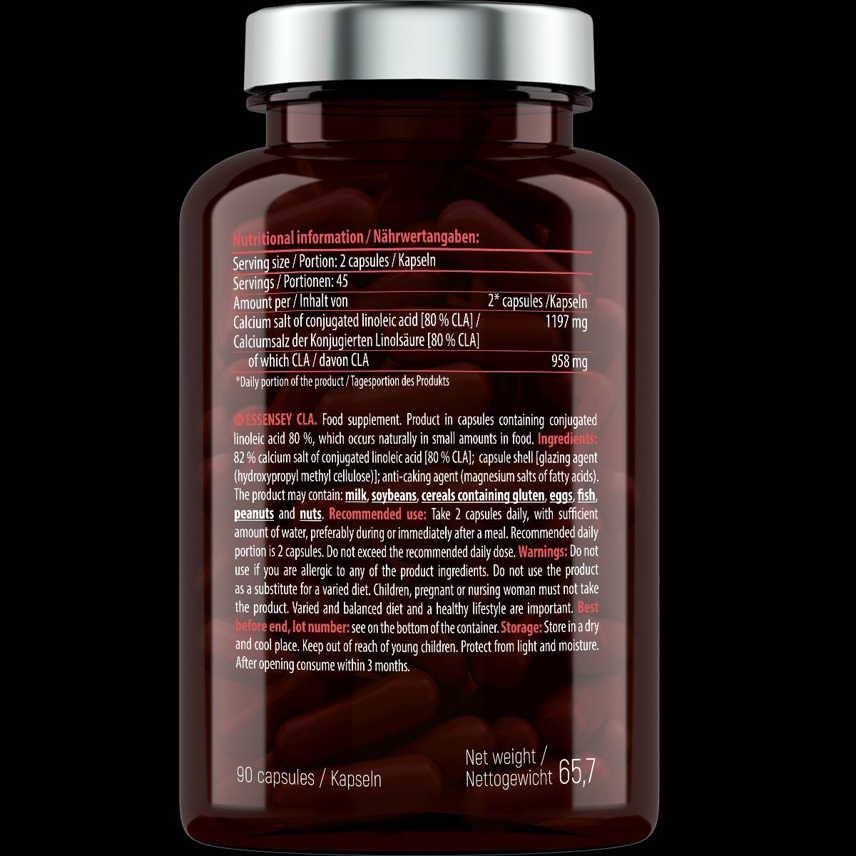 CLA 599 mg - 90 cápsulas