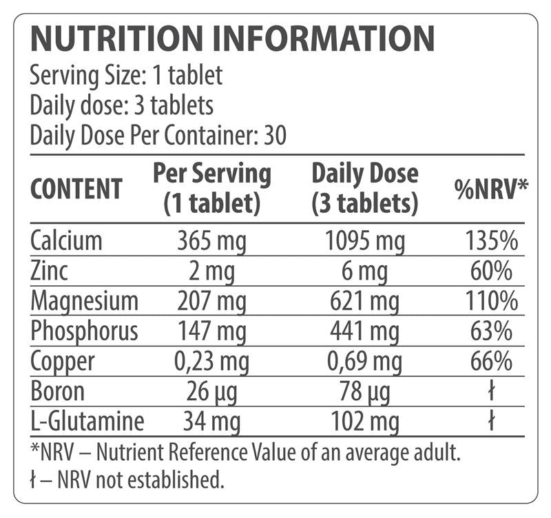 Ca mg Zn | Calcium + magnesium + zinkformule - 90 tabletten