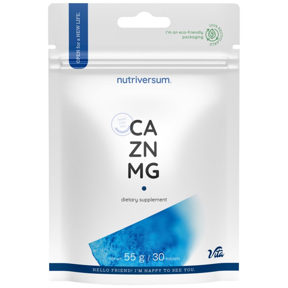 Ca/Zn/MG | Calcium Magnesium Zinc Formula - 30 Tablets