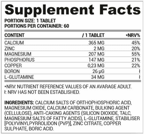 CA/Zn/Mg | Formuła cynku magnezu wapnia - 60 tabletek