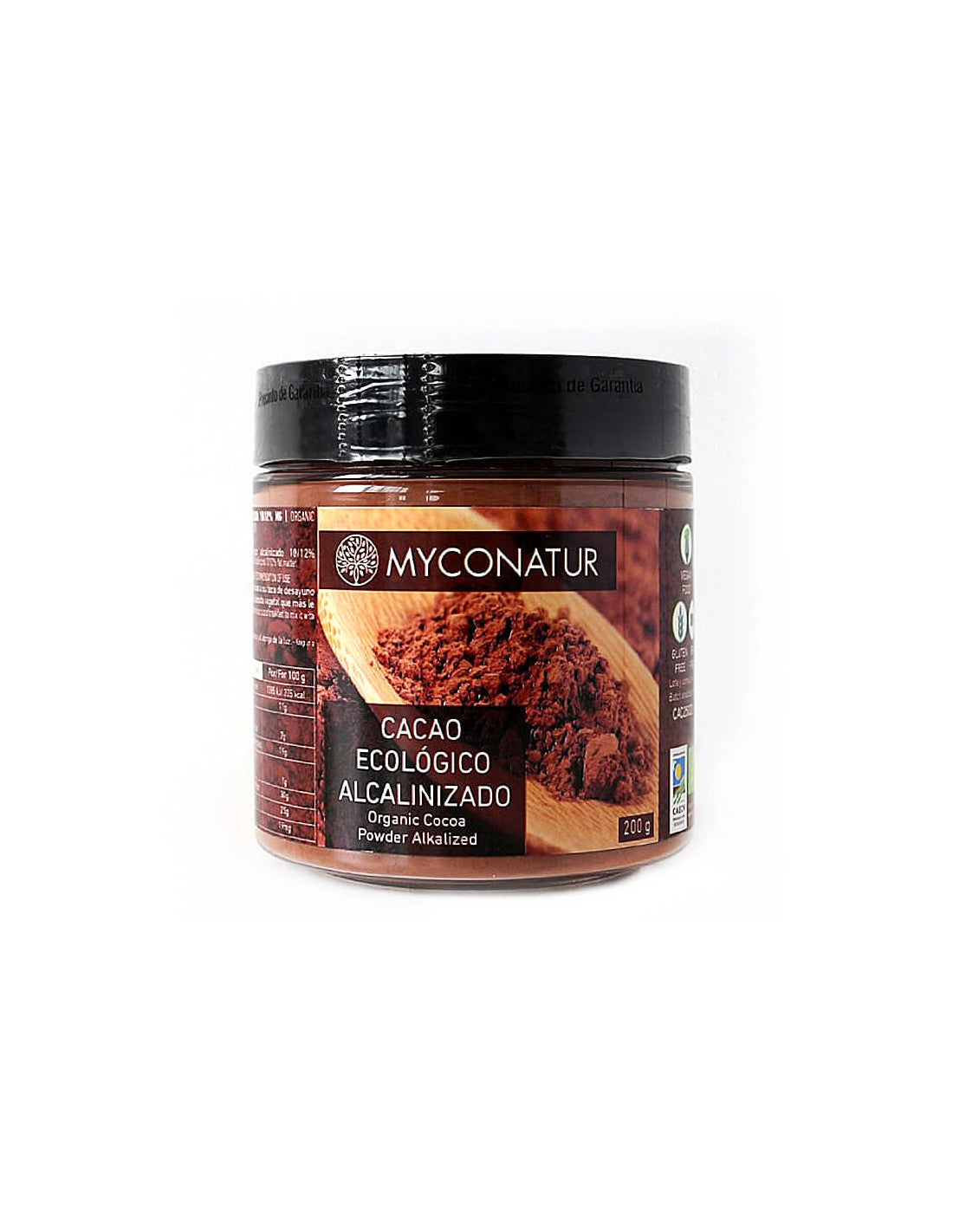 Cacao alkalinizado, Bio - Biologische alkalische cacaopoeder, 200 g <tc>Myconatur</tc>