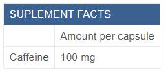 Cafeïne -energie 100 mg - 90 capsules