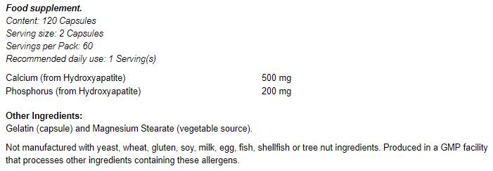 Hydroxyapatit vápenatý - 120 tobolek