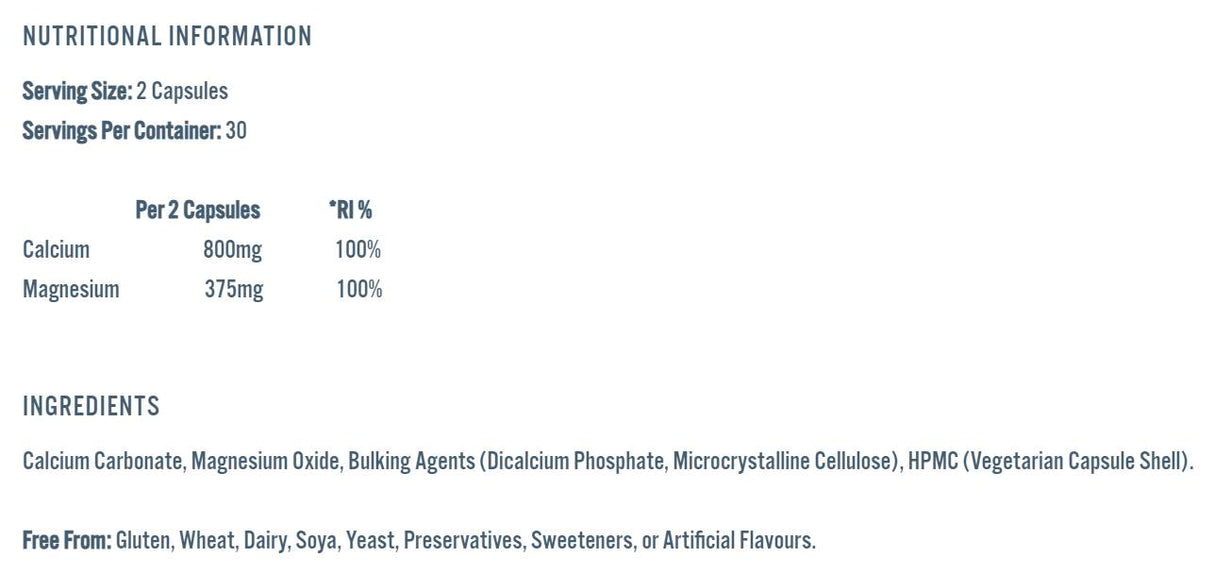 Kalzium & Magnesium Vitalitéit - 60 Kapselen