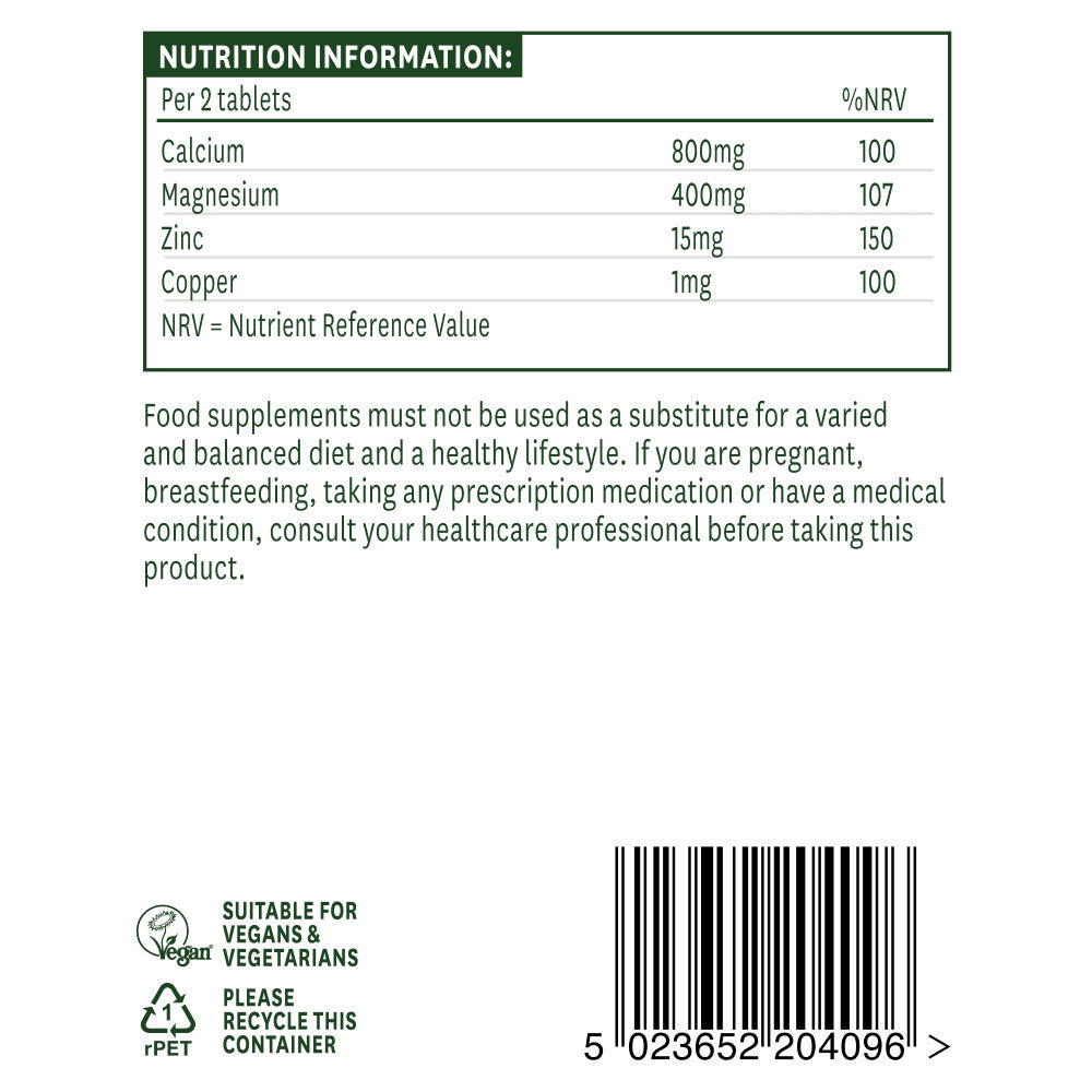 Calcium, Magnesium and Zinc (Calcium, Magnesium + Zinc) 90 tablets NaturesAid