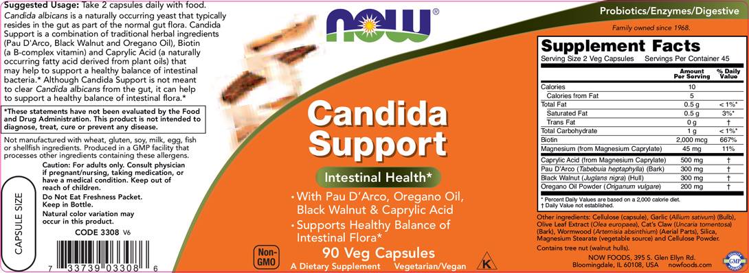 Apoyo a Candida | Candida Clear - 180 cápsulas