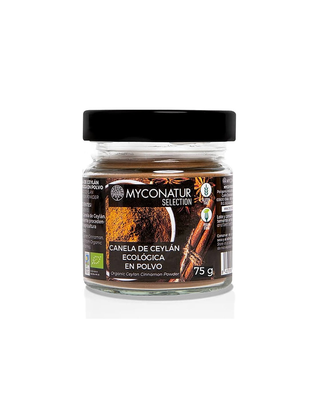 Organic Ceylon cinnamon powder - Canela de Ceylan, Bio, 90 g Myconatur
