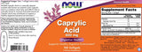 Caprylic Acid 600 mg - 100 Gel capsules