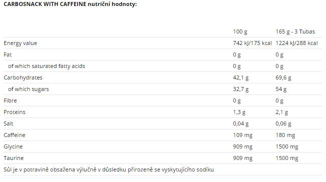Carbosnack with Caffeine Tube 12 x 55 grams