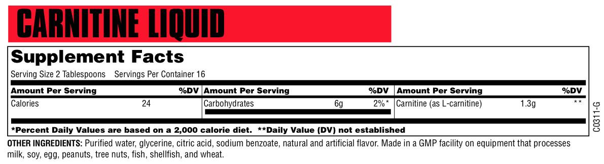 Carnitine flësseg 475 ml