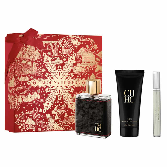 <tc>CAROLINA HERRERA</tc> Ch Men Toaletní voda s rozprašovačem 100ml Sada 3 kusů