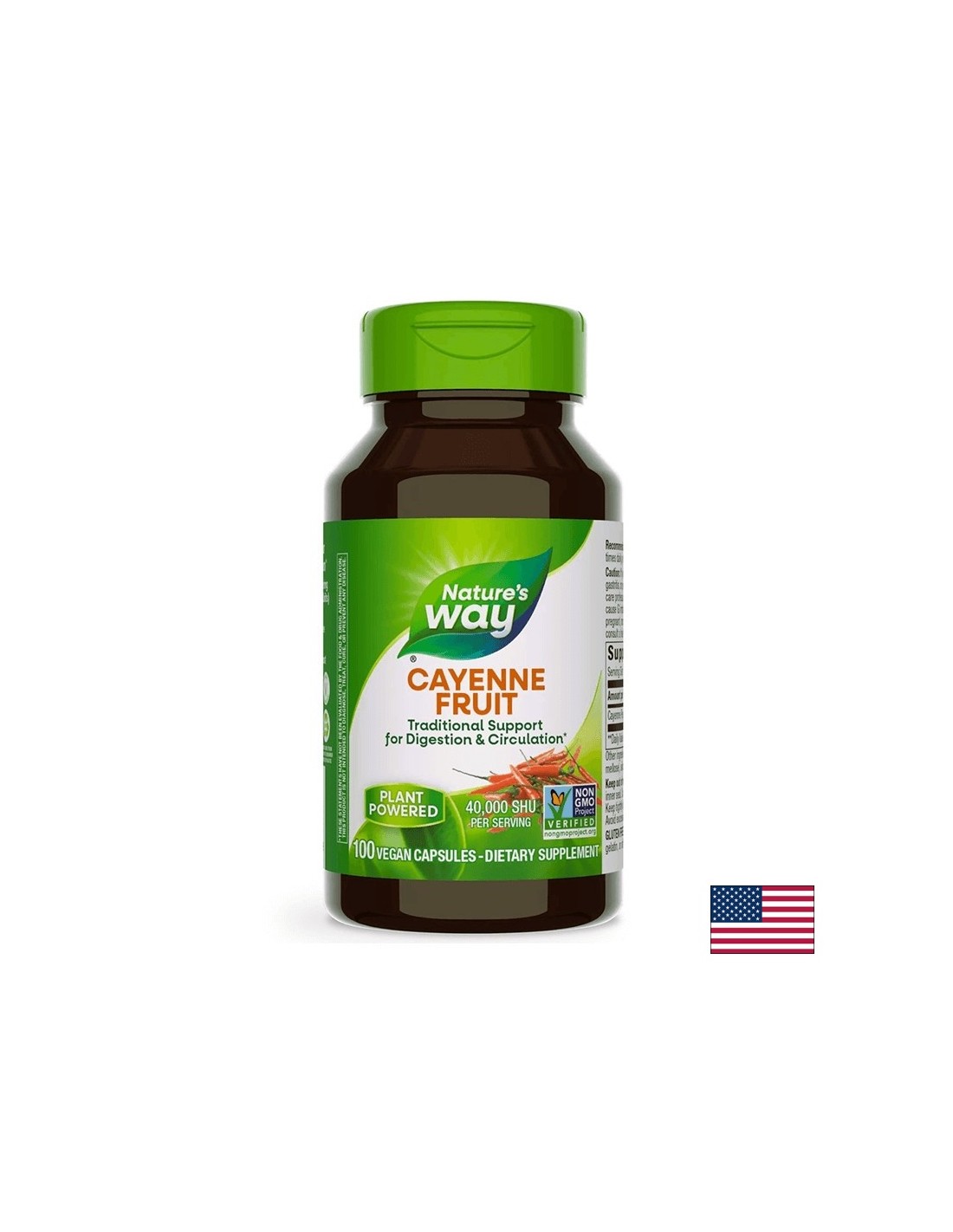 Cayenne vaisiai 450 mg - 100 kapsulių