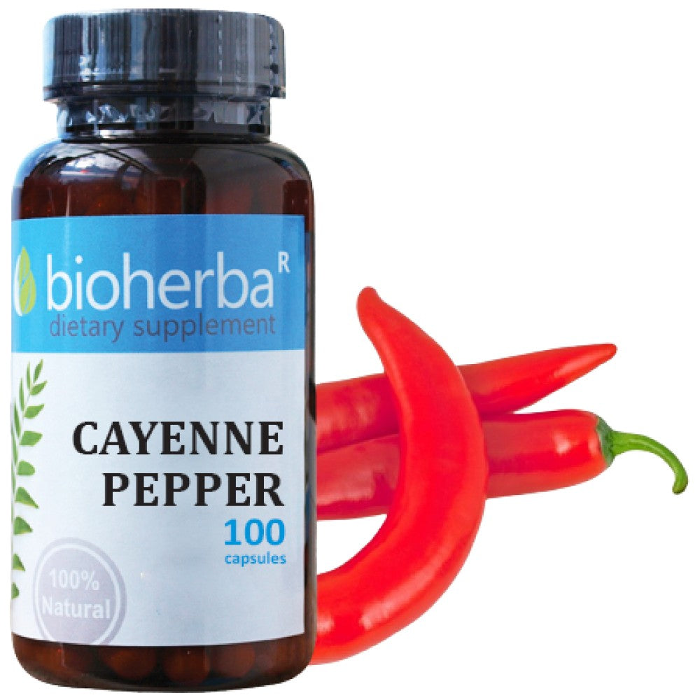 Pimienta de cayena 50 mg - 100 cápsulas