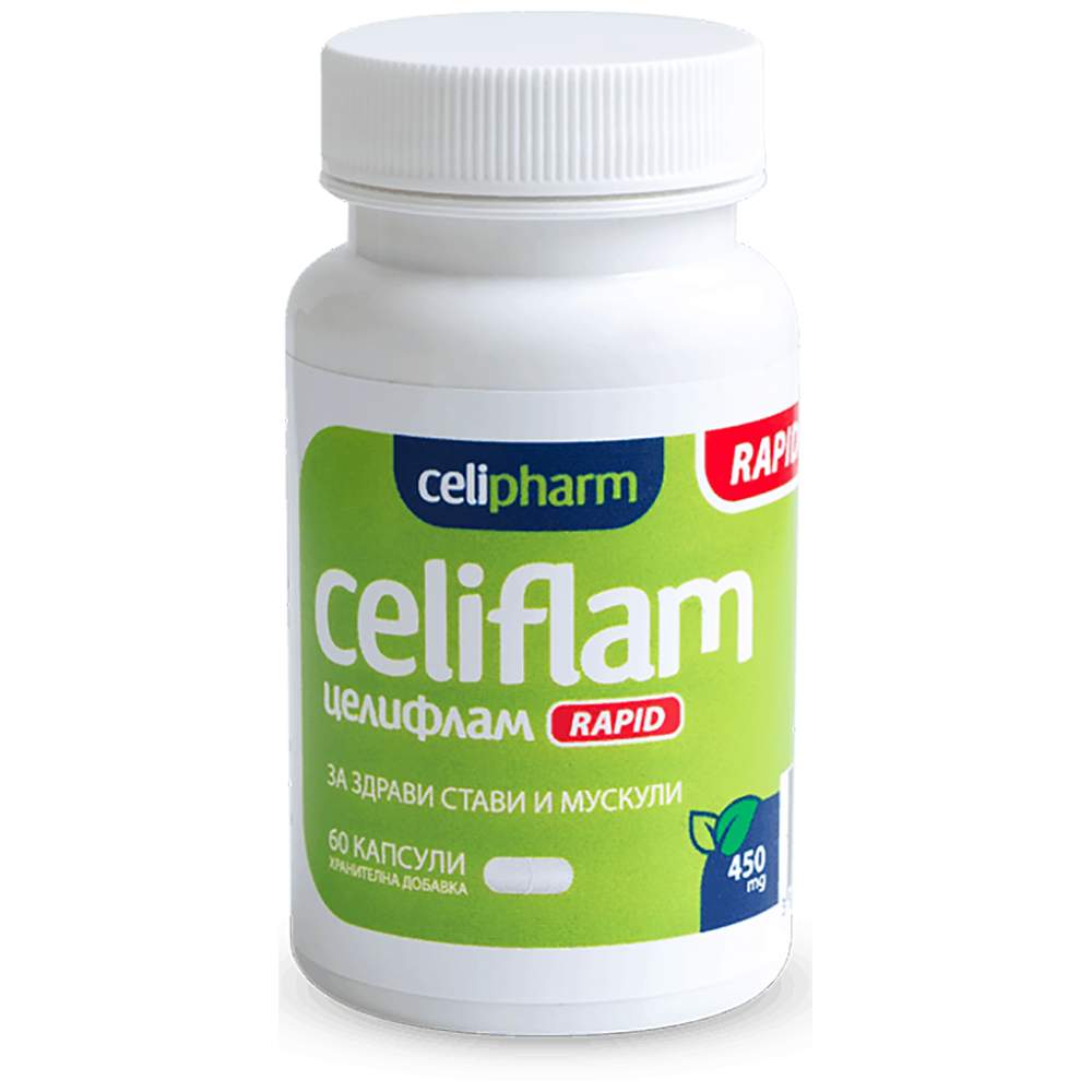 „Celiflam Rapid 450 mg 60“ kapsulės