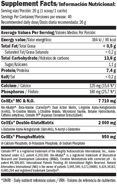 Cellex ® onbeperkt poeder 520 g.