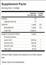 Certyfikowany organiczny olej kokosowy 1000 mg - 60 żelowych kapsułek