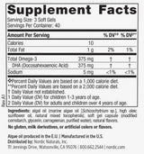 DHA Vegetariano para niños 375 mg - 120 tabletas masticables