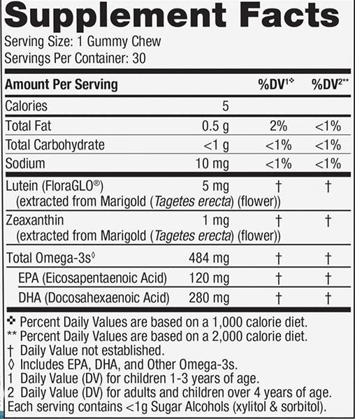 Children's Eye Health Gummies - 30 Chewable Tablets