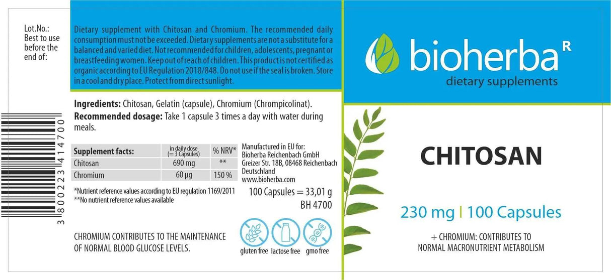 Chitosan 230 mg - 100 capsules
